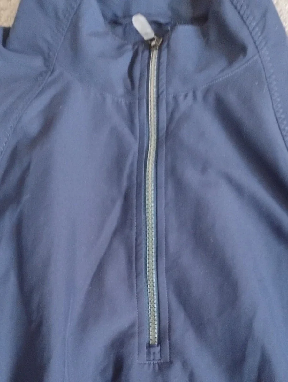 Men's L adidas Navy Half-Zip Windbreaker Jacket